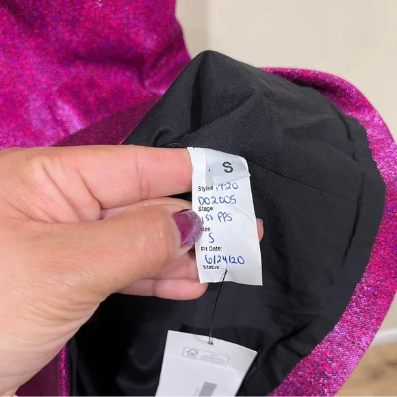 AREA Crystal Trim Sweetheart Dress In Pink size small women’s